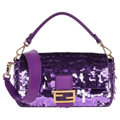 purple sequin fendi|fendi chenille bag.